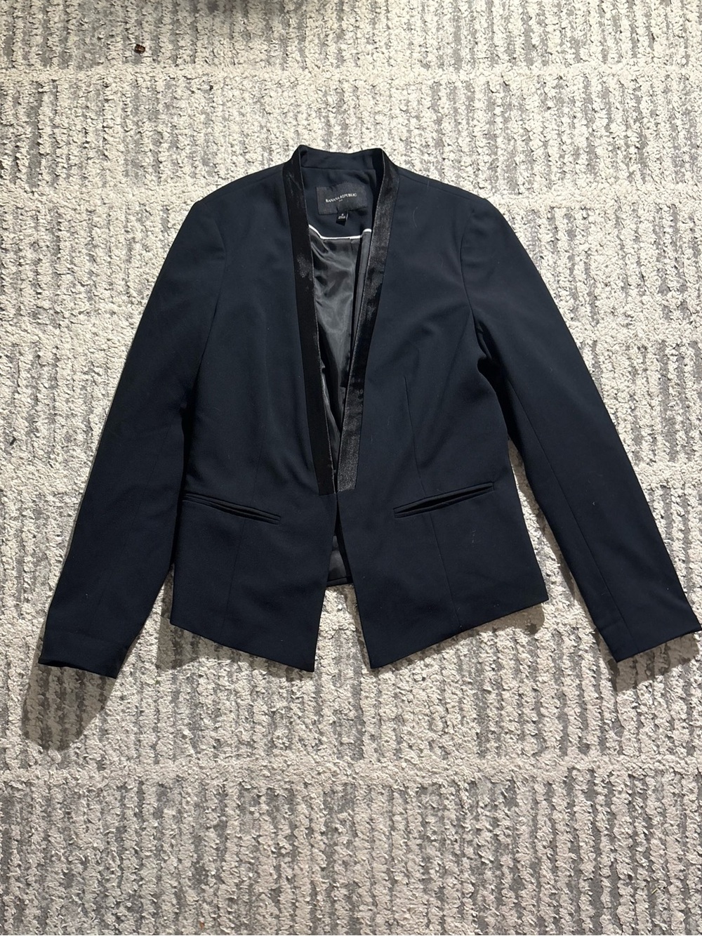 Banana republic black clay blazer jacket coat size 8